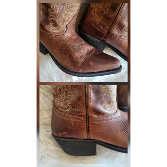 Smoky Mountain Women's Madison Distressed Brown Leather Western Boots 6.5M - Picture 6 of 13